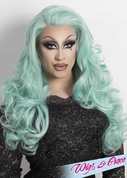 MINT FATIMA - Wigs and Grace , drag queen wig, drag queen, lace front wig, high quality wig, rupauls drag race wig, rpdr wig, kim chi wig