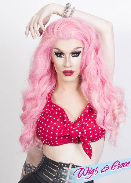 PINK LEMONADE GABRIELLE - Wigs and Grace , drag queen wig, drag queen, lace front wig, high quality wig, rupauls drag race wig, rpdr wig, kim chi wig