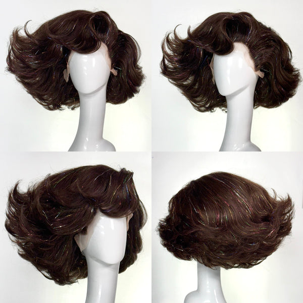 TINSEL BRUNETTE MARILYN PRE-STYLED WIG