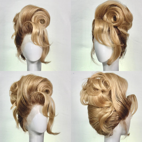 ROOTED CHAMPAGNE BLONDE Updo PRE-STYLED WIG